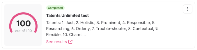 Talents Unlimited Result